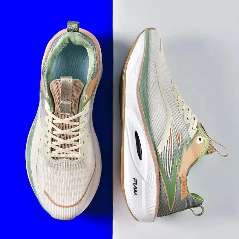 Men Sports Running Shoes Carbon Board Air Cushion Breathable Lightweight Women's Comfortable Athletic Nonskid Sneakers