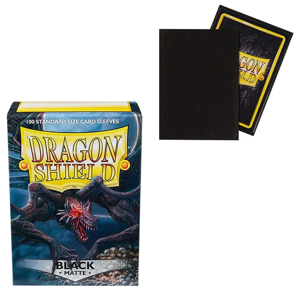 100 PCS/BOX 66x91mm Τυπικό μέγεθος Ματ μανίκια κάρτας Demark Dragon Shield για μανίκια επιτραπέζιων καρτών παιχνιδιών MTG/PKM/YGO/TCG