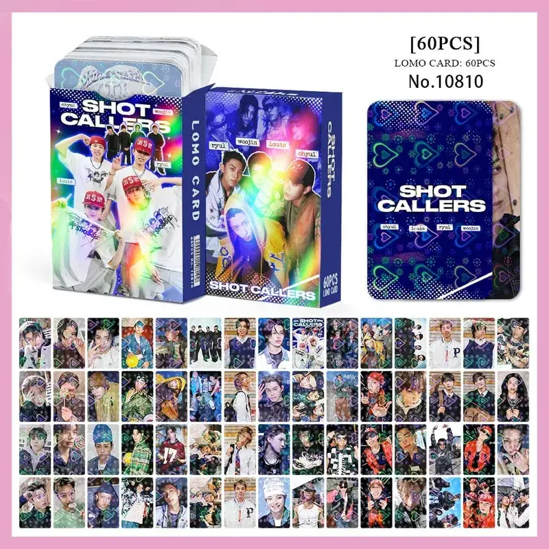 60 uds nuevo álbum LNGSHOT SHOT CALLERS pegatinas para sesiones fotográficas Kpop Merch Lomo juego de tarjetas colección de Fans tarjetas regalos