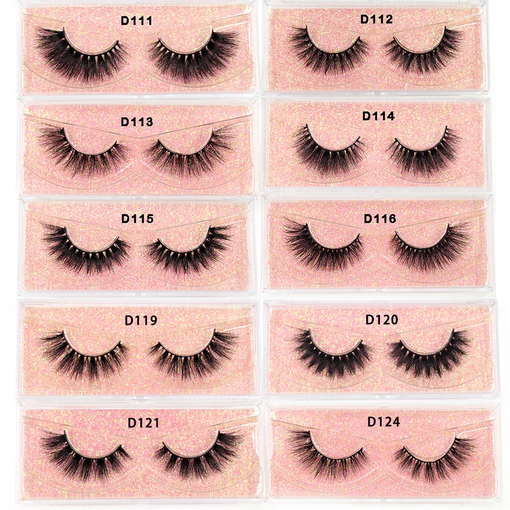 3D Mink Lashes Soft Hair False Eyelashes Fluffy Volume Wispy Fake Eyelashes Extension Makeup