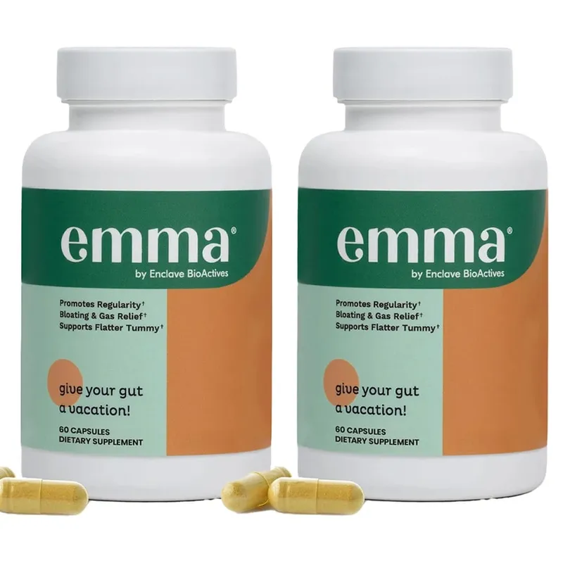 Emma Gut Health Relief Supplement for women and men Gut and Digestive support capsules for constipation bloating & gas relief