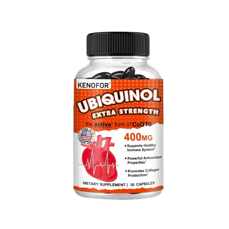Ubiquinol CoQ10 400 mg Softgel Antioxidant - Superior Absorption Active Form Immune and Skin Support