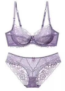 Women's Lace Bra Set Sexy Summer Lingerie French Style Seamless Bralette Oversized Petite Pure White Underwear Set S-XL YUQI