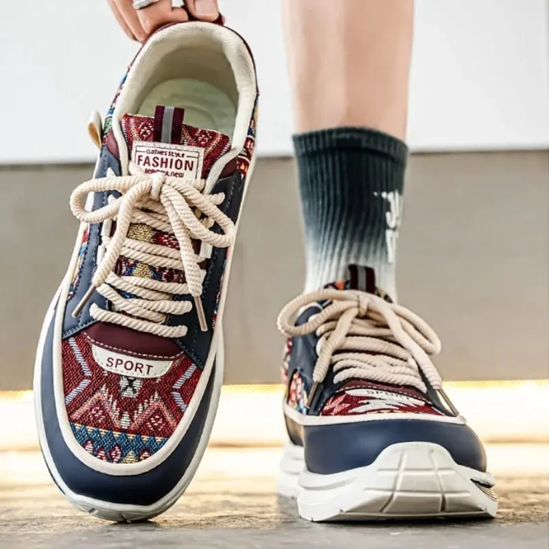 Luxury Men Trendy Casual Sneakers Outdoor Comfortable Platform Vulcanized Shoes Non Slip Wear-resistant Men Running Shoes Hombre