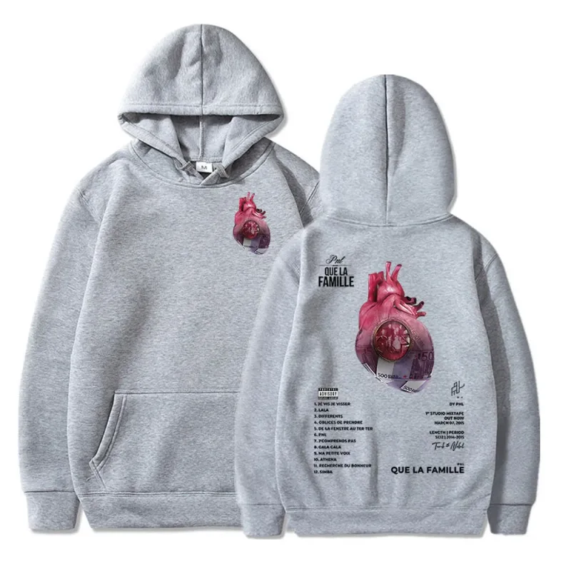 Y2K Le Monde Chico Hoodies French Rapper PNL Album Que La Famille Hooded Sweatshirts Men Women Hip Hop Fashion Long Sleeve Pullo