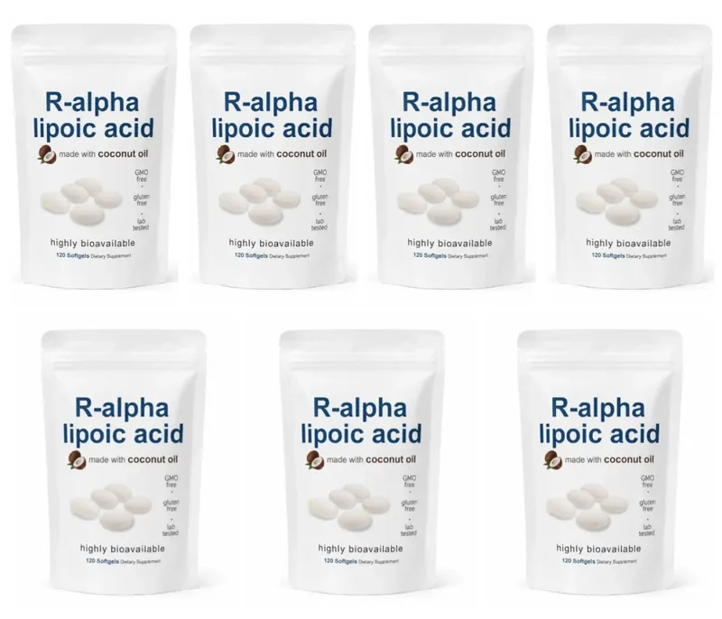 Alpha Lipoic Acid 600mg Softgels with MCT Oil Antioxidant Dietary Supplement Non GMO Gluten Free Soy Free 120 Softgels for Adult
