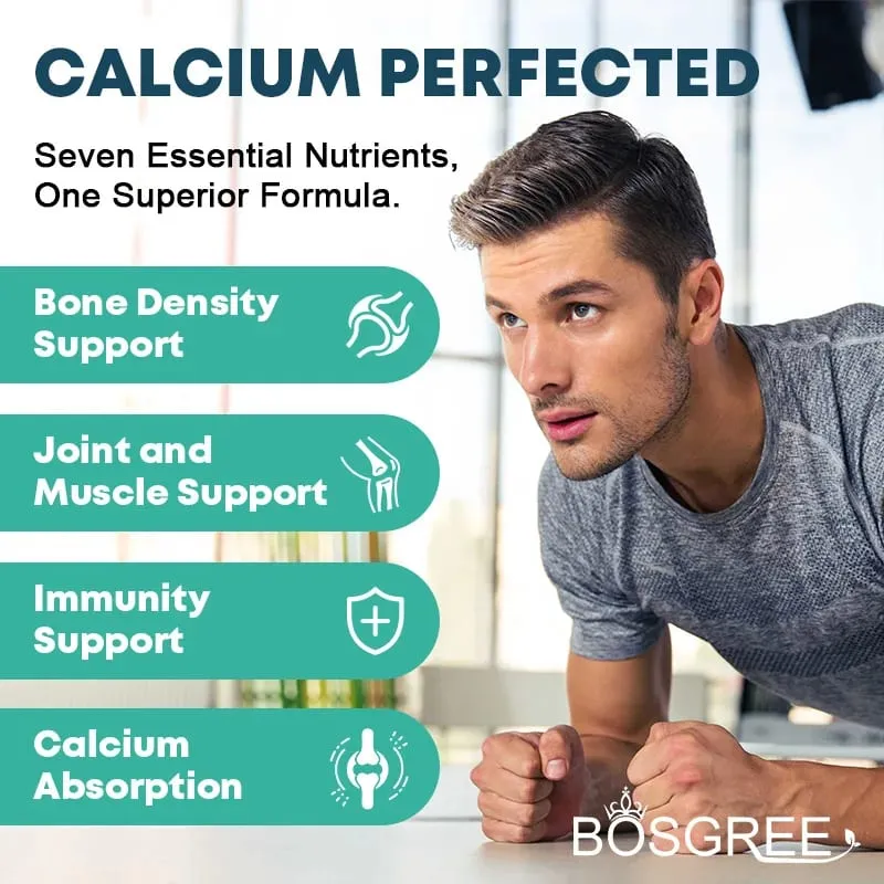 Calcium D3+K2+B12 Capsules-Immune and Muscle Health Support-Promote Bone and Tooth Health Replenish Joints-D3 K2 Supplements