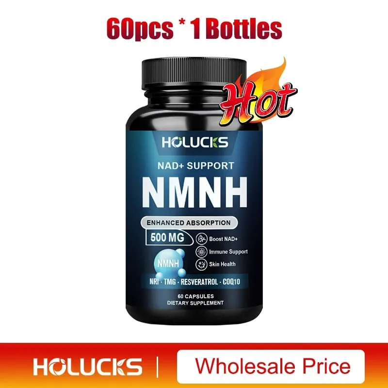 Premium 5-in-1 NMNH Supplement with Nicotinamide Riboside TMG Resveratrol C0Q10 Support Immunity Longevity & Vitality