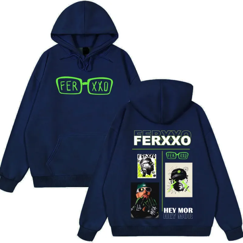 Rapper Feid Ferxxo Tour 2026 Print Hoodie Men Women Fashion Sweatshirts Casual Hip-hop Loose Long Sleeves Oversized Pullover