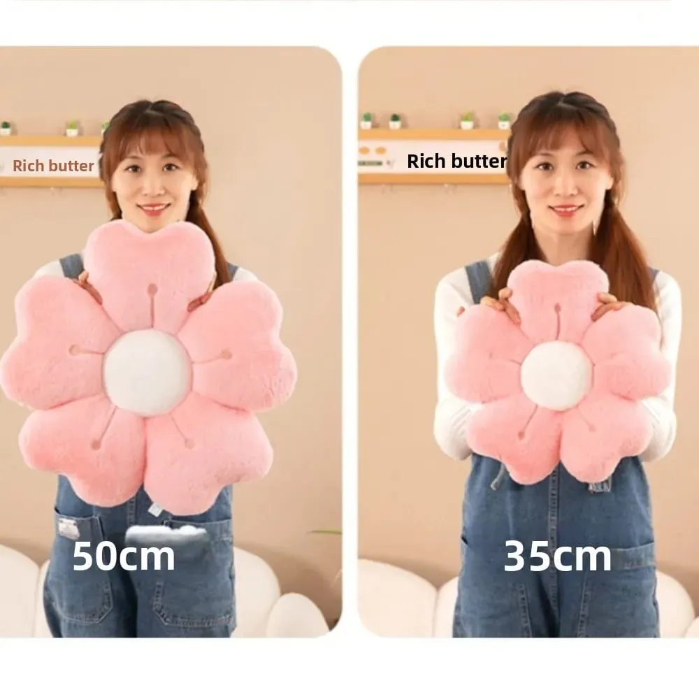 Fashion Flower-Shaped Plush Throw Pillow Cute Mattress Comfortable Sofa Decor Cushion Floor Cushion Plush Toy Chair Cushion Gift