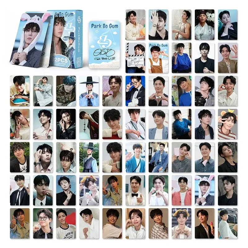 92Pcs Park Bo Gum Lomo Cards Set 60 HD Portrait Photocards 32 Mini Stickers Korean Actor Photo Card Pack Gifts For Fans