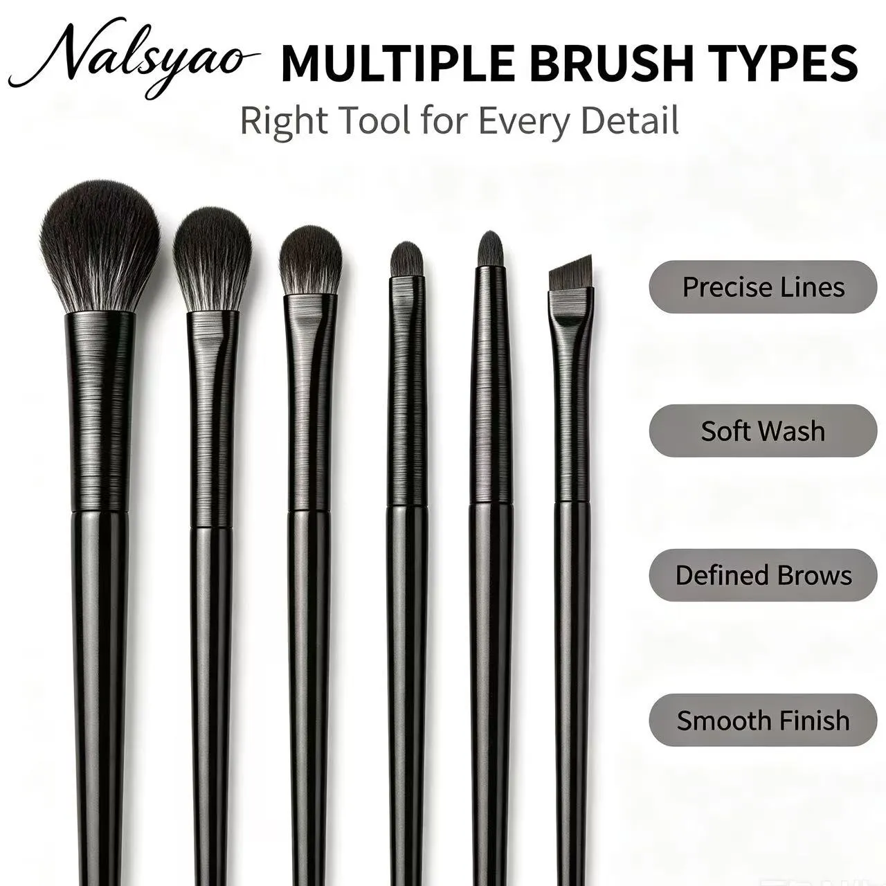 Eyes Cosmetic Blending Detail Make Up Tools Natural Eye Makeup Brushes Set Eyeshadow Brush Eyebrow Contour Eyeliner Brush Women