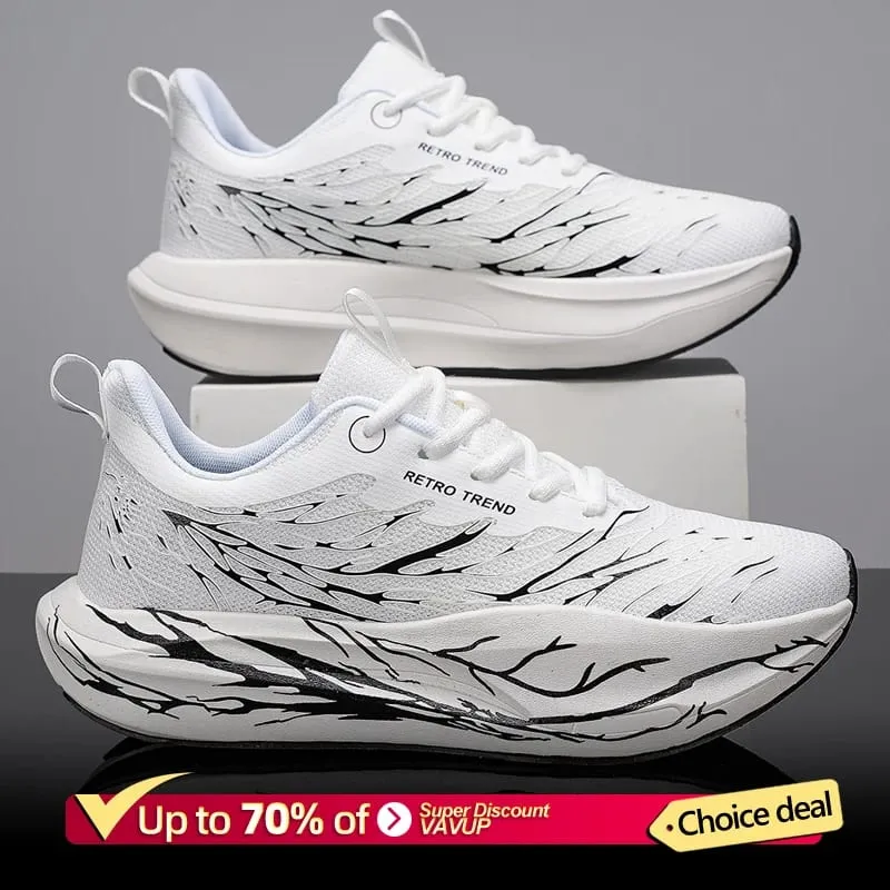 Carbon Board Marathon Men Running Shoes Speciality Sports Breathable Lightweight Comfortable Athletic Chunta Sneakers Plus Size