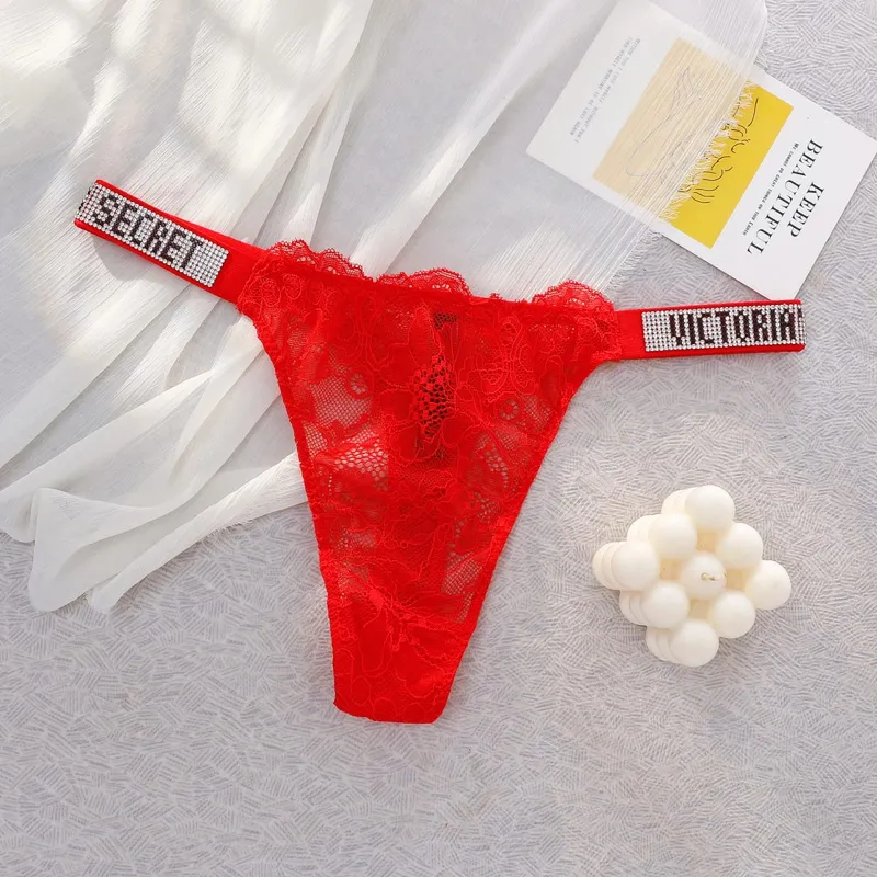 VS Sexy Panties Lingerie Victoria Secret Seamless Lace Thongs For Women Comfortable Breathable High Waist Underwear