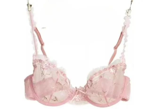 Ultra-thin steel band bra fashionable plus-size lace lingerie set transparent comfy bra set soft material S-XL all-day wear