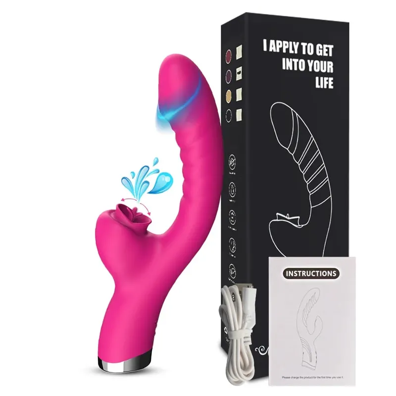 20 Modes Porn Tongue APP Dildo Vibrator G-Spot Vagina Massager Wand Licking Clitoris Stimulator Adult Female Women Sexy Sex Toys