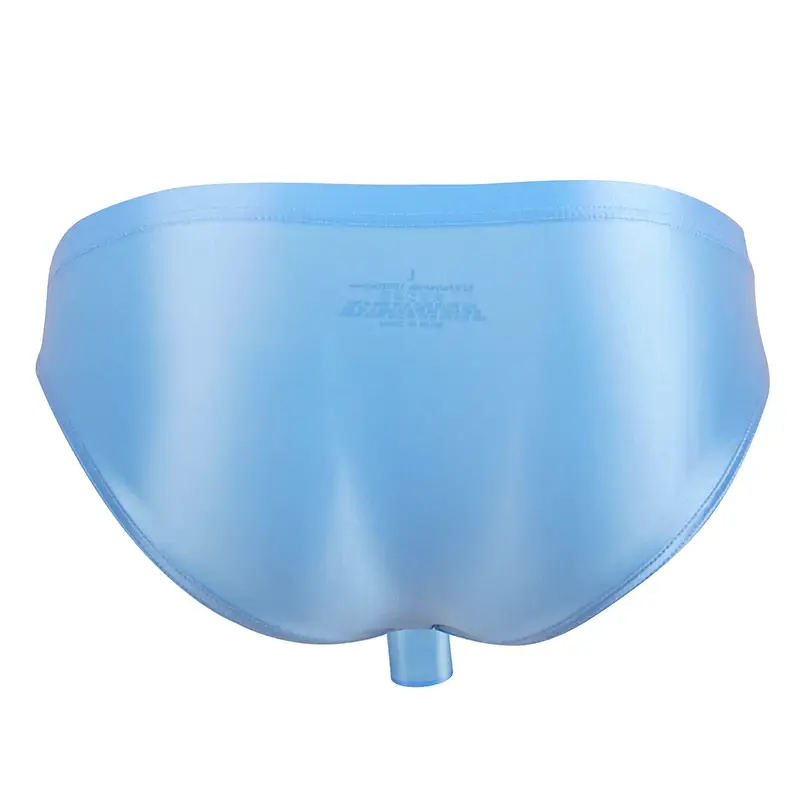 Men's glossy underwear open Pouch Panties Men Smooth Underwear Lingerie Hip Lifting High Elastic Bikini Briefs gay underwear
