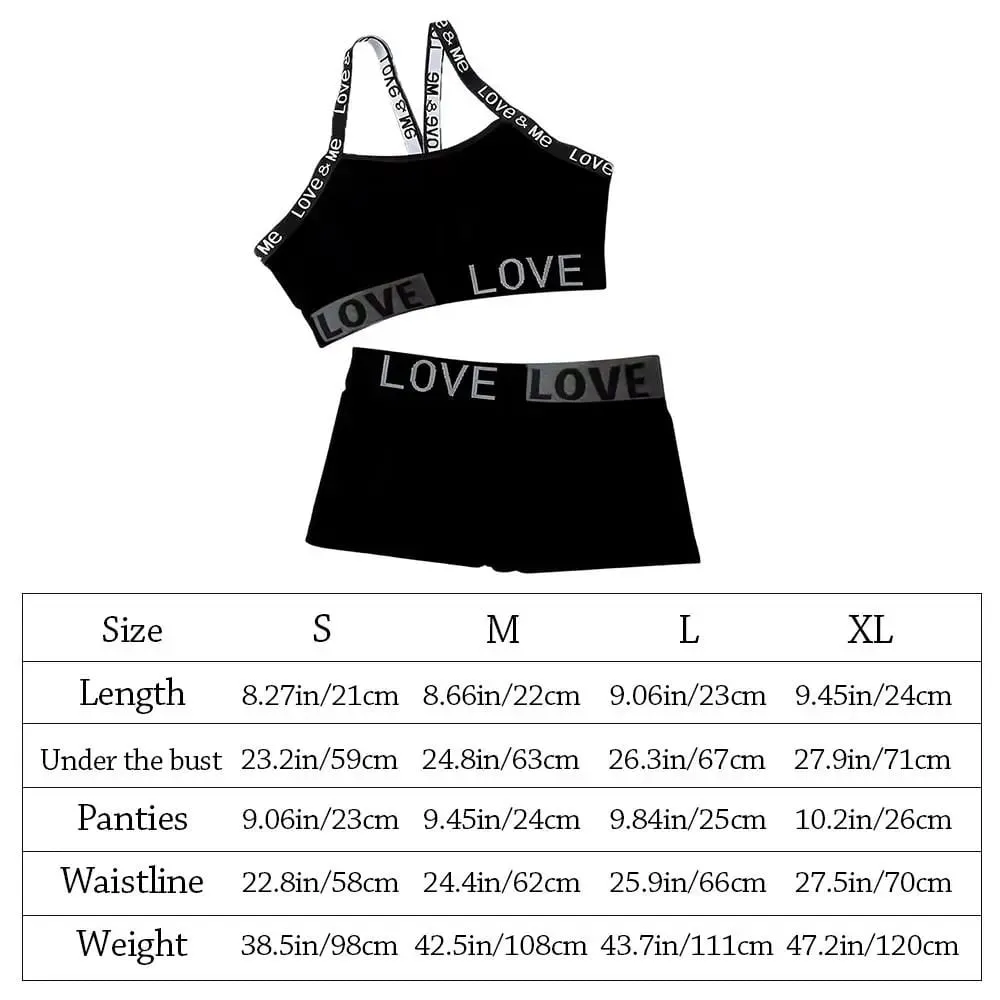 1Set Casual Letter Women Seamless Bra Set Breathable V-Neck Lingerie Set Elastic Comfortable Sport Brassiere