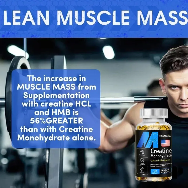 Creatine Monohydrate Supplement Boost Energy Support Muscle Mass Improve Performance for Workout