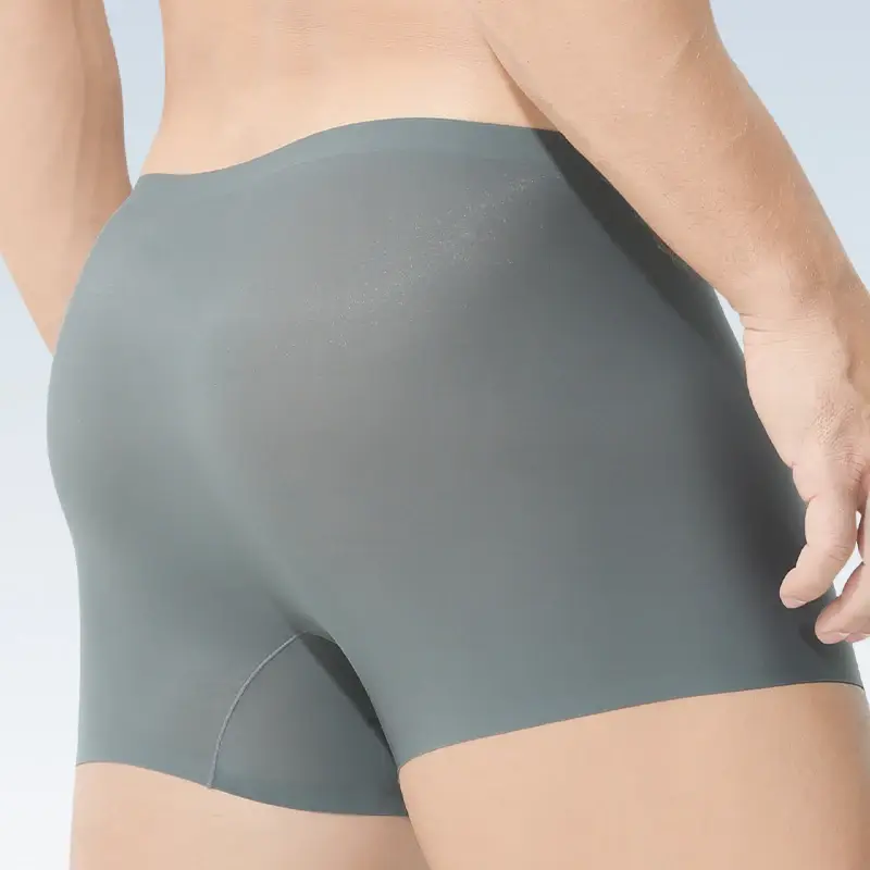 남성 속옷 남성 도매 얼음 실크 원활한 복서 팬티 항균 통기성 스포츠 여름 얇은 컴포트 복서 브리