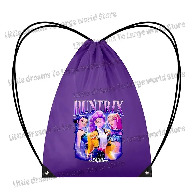Anime Figure Drawstring Bag Portable Backpack Large Capacity Gym Sports Clothes Organizer Storage Pouch Bundle Pocket Women Gift