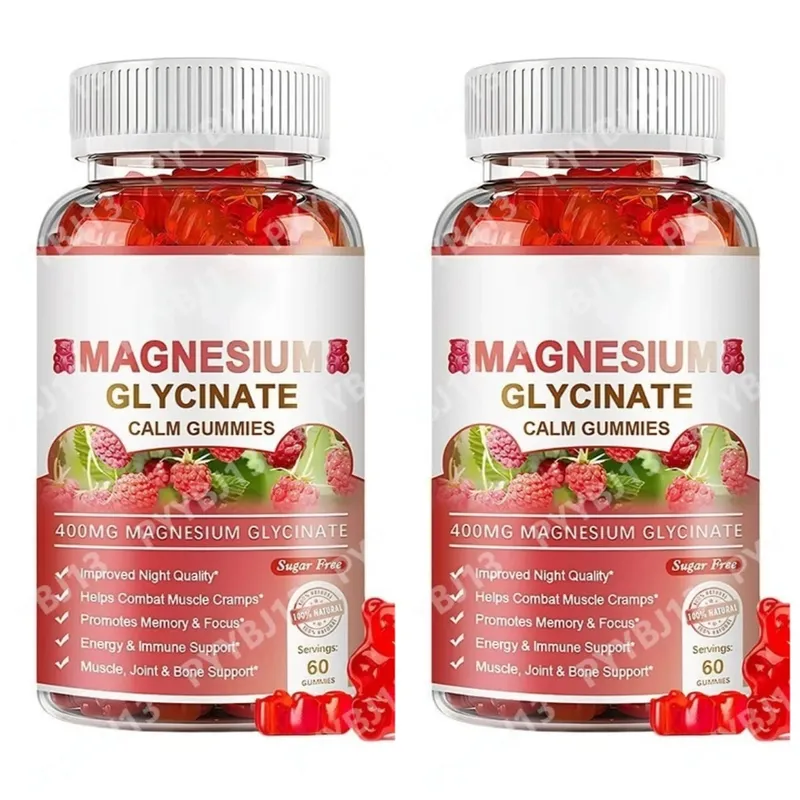 Magnesium Gummies Serving-Magnesium Glycinate and Magnesium Malate Sugar Free Magnesium Potassium Supplement for health Support