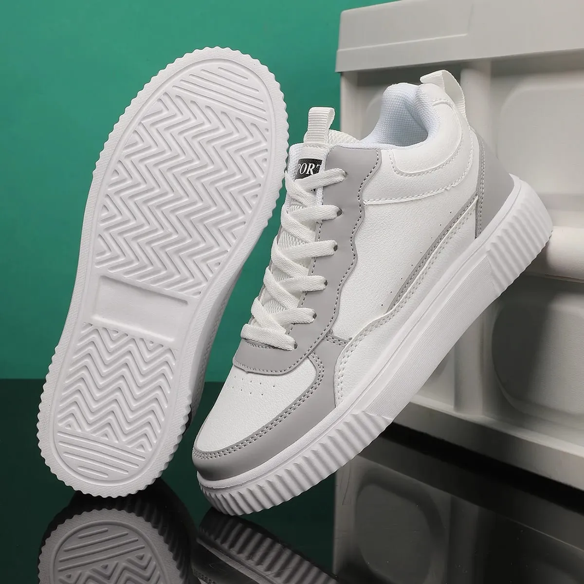 Men's High-Top Sneakers Spring and Summer Trendy Men's Gray Youth Student Shoes Fashionable Versatile Casual Low-Top Sneakers