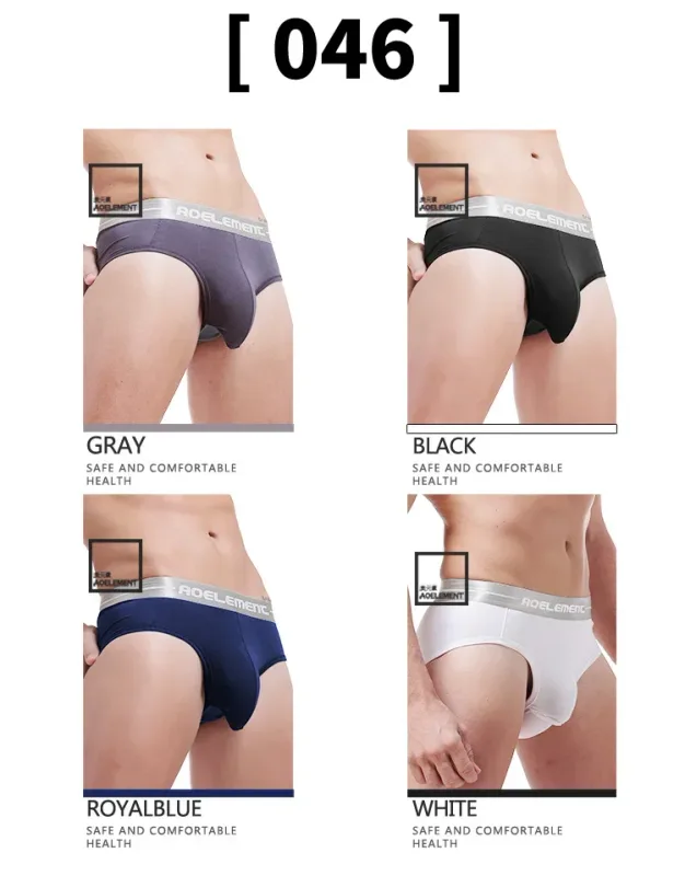 Modal capsule lift U convex men's underwear bullet separate ice silk capsule pouch briefs