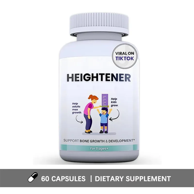 Heightener - Natural Height Growth Supplement for Kids Teens and Adults to Increase Bone Strength and Grow Taller Height Pills