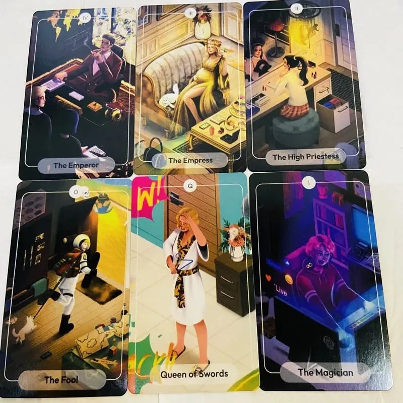 78 Hikayeler Tarot Kartları A 79 Kart Tarot Güverte İngilizce Versiyonu Falcılık Kehanet Güverte Oyunu Aile Partisi Kadınlar Için