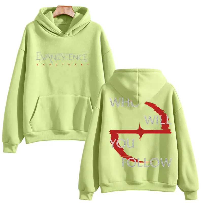 Evanescence Who Will You Follow Hoodie Unisex Gothic Rock Band Sweatshirts Long Sleeve Fans Concert Streetwear Unisex Loose Tops