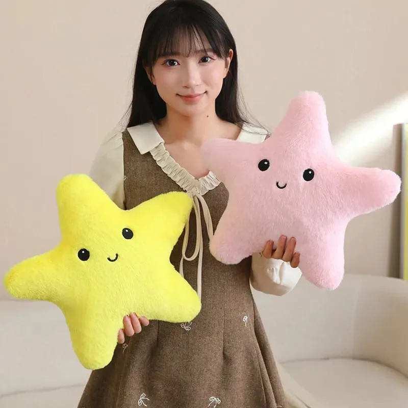 35/40cm Starfish Star Plush Pillow Stuffed Smiling Happy Sky Pillow Colorful Decor Cushion for Sofa Chair Back Support Gift