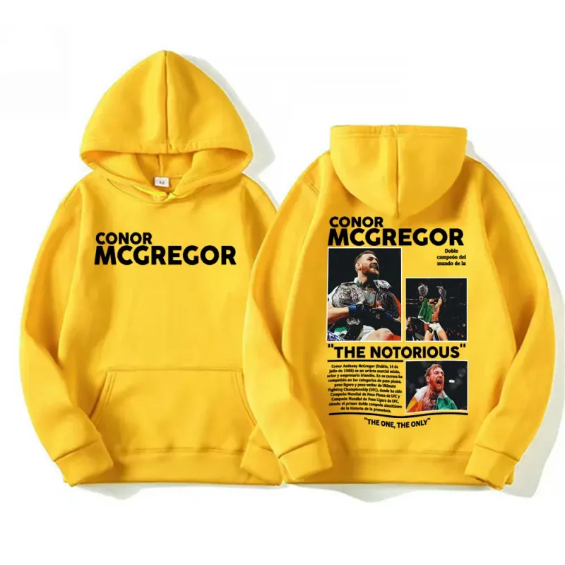 Conor Mcgregor The Notorious Merch Hoodies Men's Clothes Harajuku Cool High Street Sweatshirt Long Sleeve Loose Oversized Hoodie