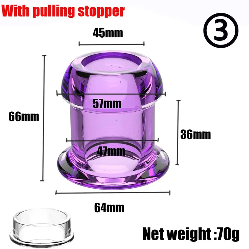 Anus Dilation Expander Prostate Massage Hollow Speculum Peeking Butt Plug Anal Beads with Stopper Adult Sex Toy for Women Men