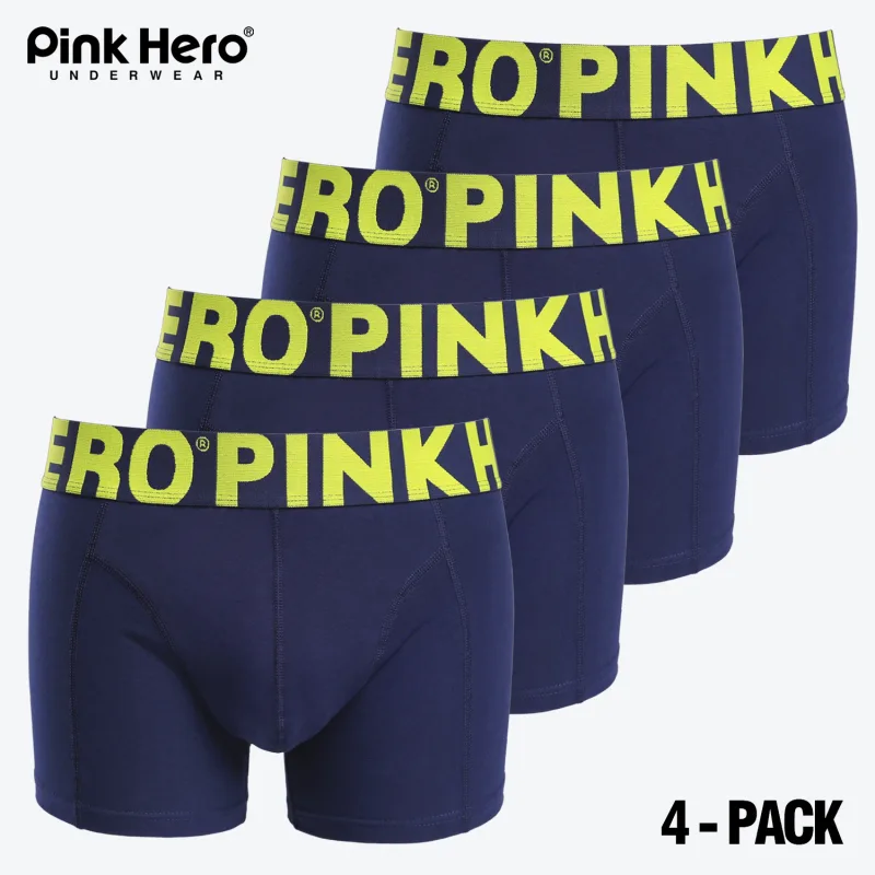 4 ST PINKHERO Modekalsonger för män, Snygg Bekväm Och Mjuk Slip Homme，Bomullsunderkläder Boxershorts,Calzoncillos Hombre