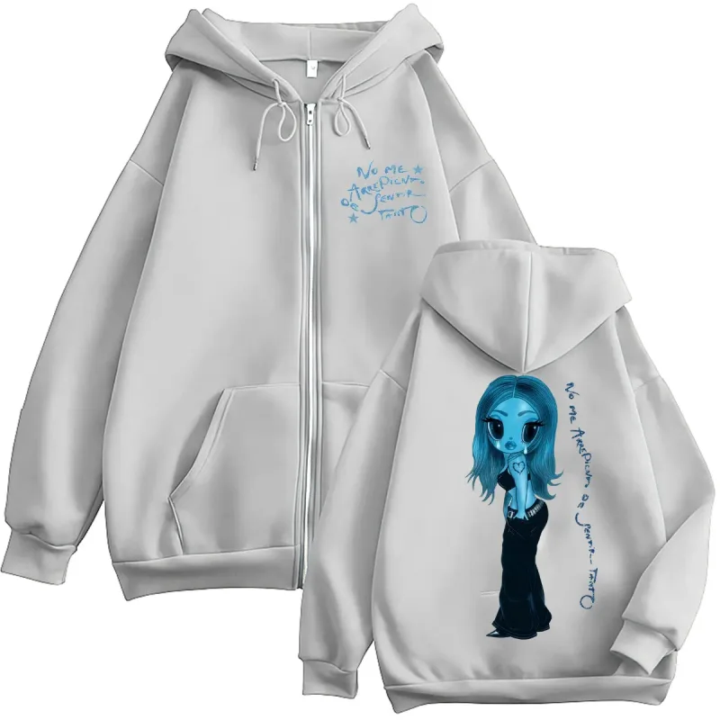 Karol G No Me Arrepiento De Sentir Tanto New Album Zipper Hoodies Music Fans Cardigan Sweatshirts Men Women Fleece Loose Coats