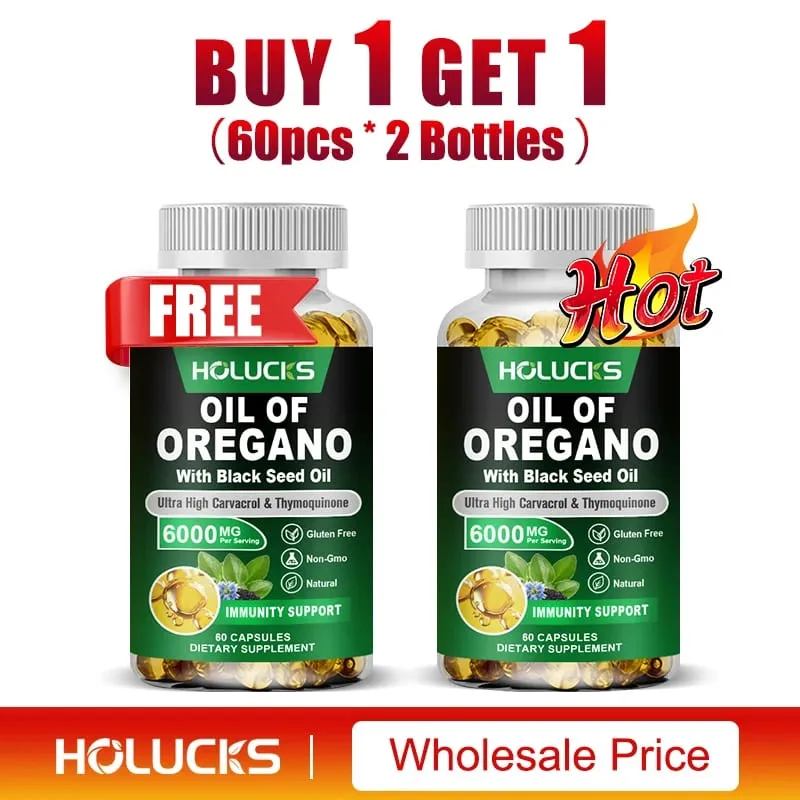 Oregano Oil Softgels Promote Digestion Gut Health Immune & Energy Support Anti-oxidation Organic Foods Supplement Non-GMO