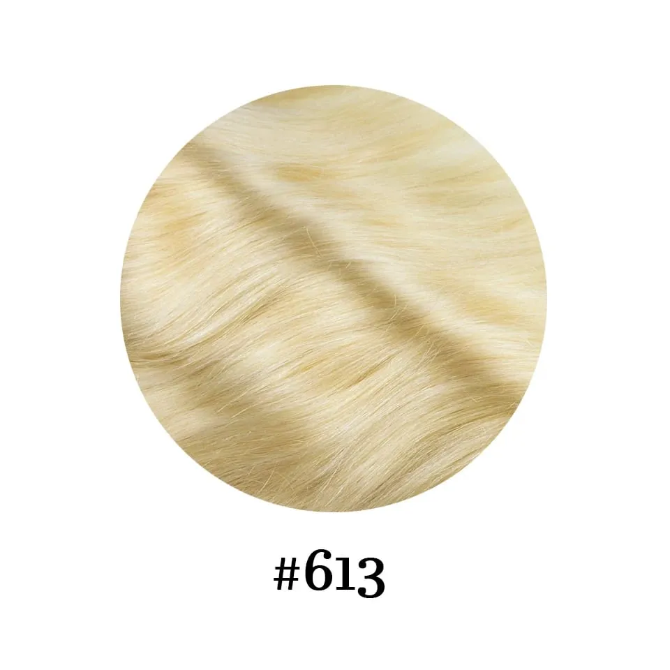 Clip in One Piece Straight 10inches with 5clips Human Hair Extension Brazilian Remy Hairpiece Clip in Hair Extensions Natural