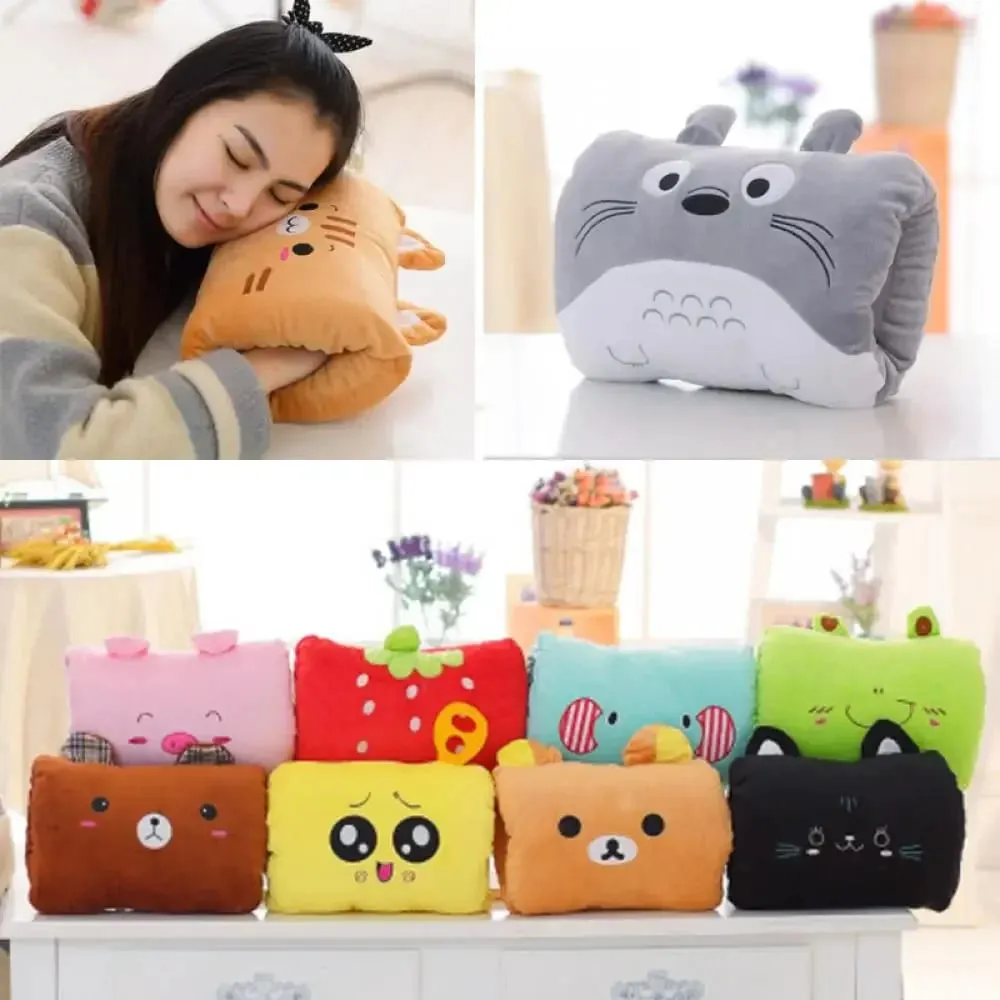Creative Cushion Hand-Warming Plush Gift Pink Bear Children's Plush Pillow Hand-Warming Gloves Adult Cartoon Nap Pillow