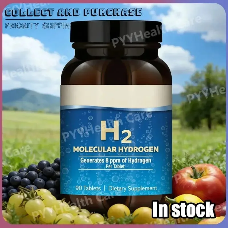 H2 Molecular Hydrogen - Supports Healthy Aging Cellular Energy & Brain Health - with Elemental Magnesium 90 Tablets GMO Free
