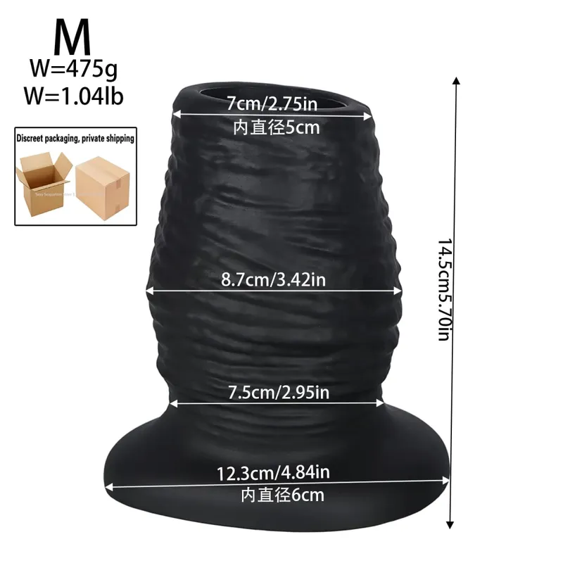 Hollow Butt Plug Silicone Huge Anal Plug Speculum Peep Sex Toys For Women Men Gay Fisting Boxing Gloves Enema Flushing Adult Toy