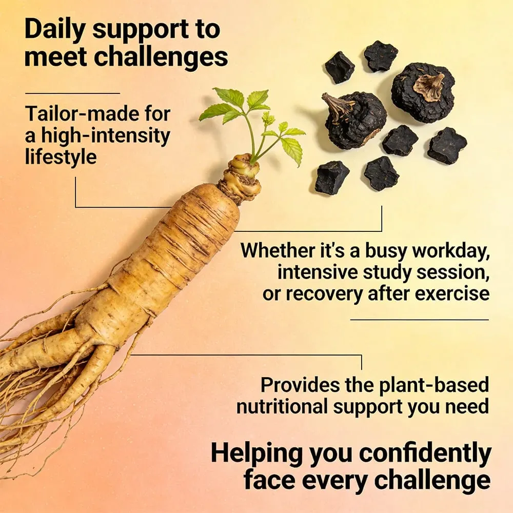 Maca Root Capsules with Ginseng - Promote Energy Mood Stamina & Performance Supports Mental Health for Men and Women