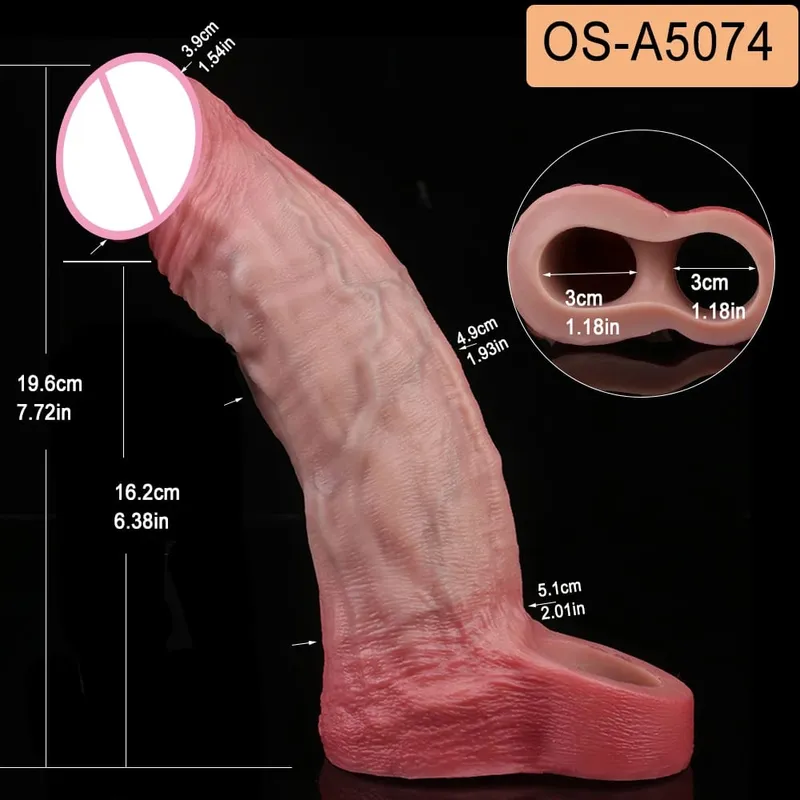 Đóng Đầu Thực Tế Dương Vật Tay Đồ Chơi Tình Dục Cho Nam Trì Hoãn Xuất Tinh Dick Mở Rộng Dành Cho Các Cặp Đôi Khoái Cảm Tình Dục Sexshop