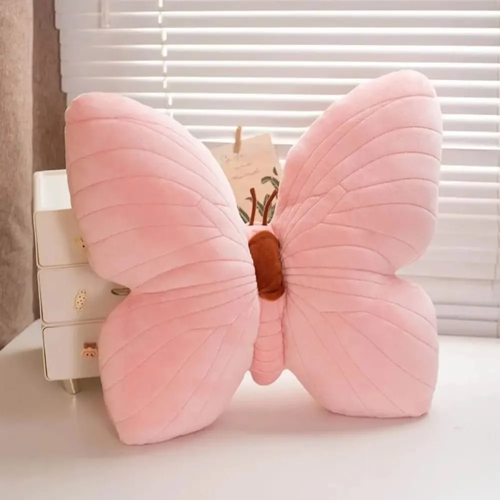 New Cute Butterfly Pillow Fashion Soft Toy Throwing Pad Christmas Gifts Girl Pink Toy Bedhead Pillow — image 5