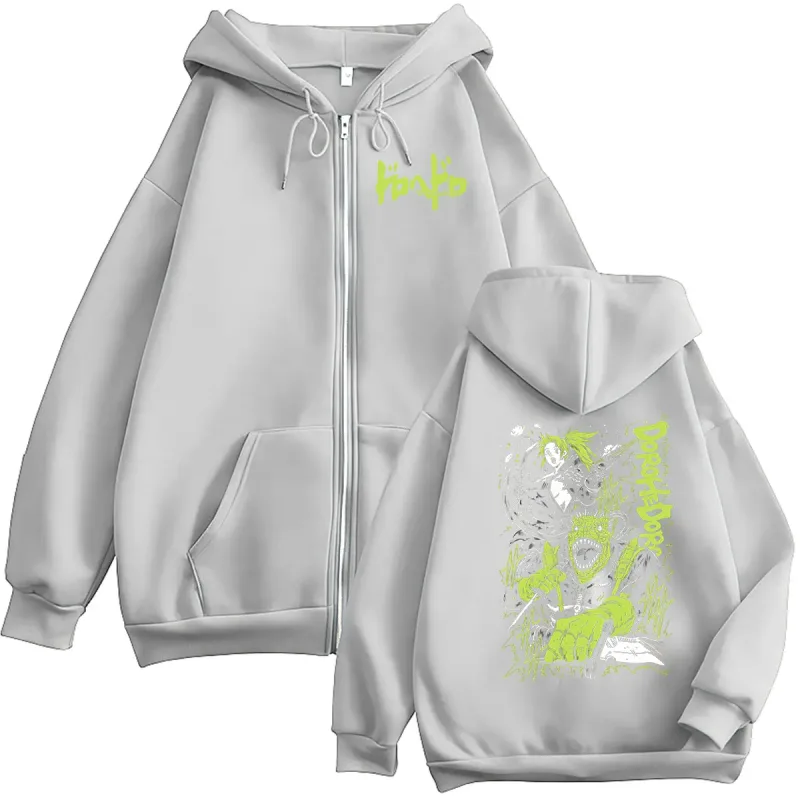 Anime Dorohedoro Kaiman Zipper Hoodie Men Women Casual Fashion Pullover Sweatshirt Vintage Long Sleeve Jacket Hoodies Streetwear