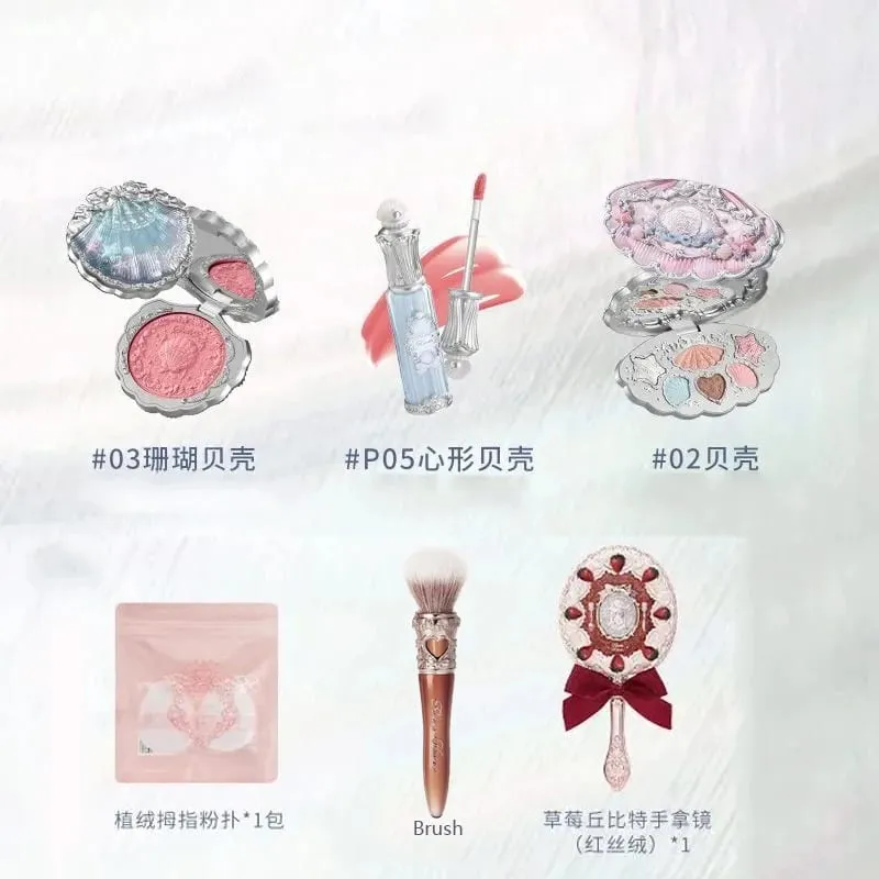 Flowerknows Set regalo trucco tutto-in-uno Ombretto, fard, correttore e smalto per labbra Flower Know Kit completo maquillage professionale