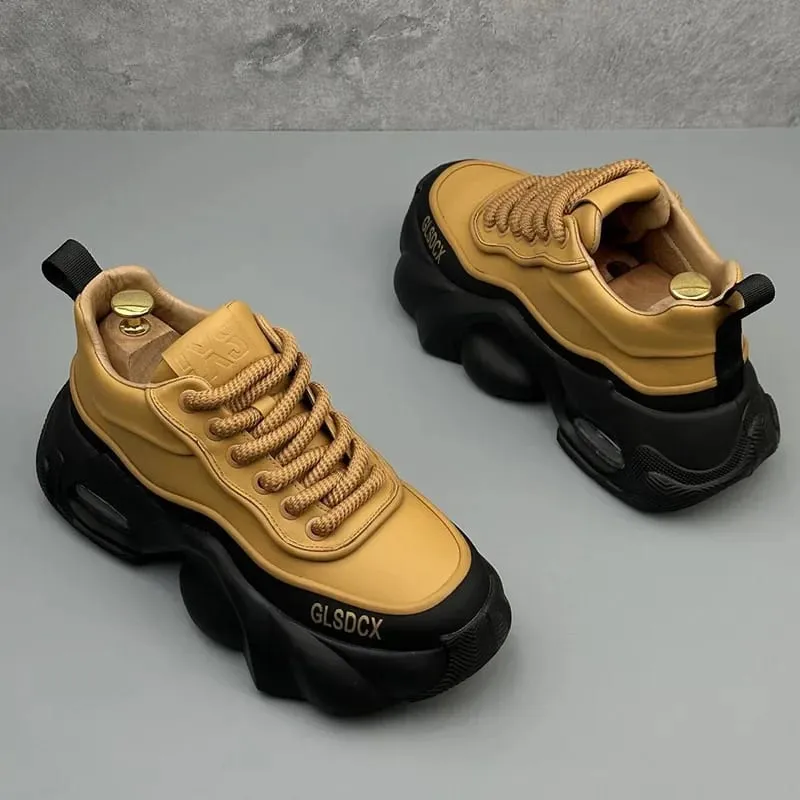 Designer Style Men Shoes Autumn Fashion Comfortable Men's Thick Platform Sneakers Casual Shoes Sports Trainers Tenis