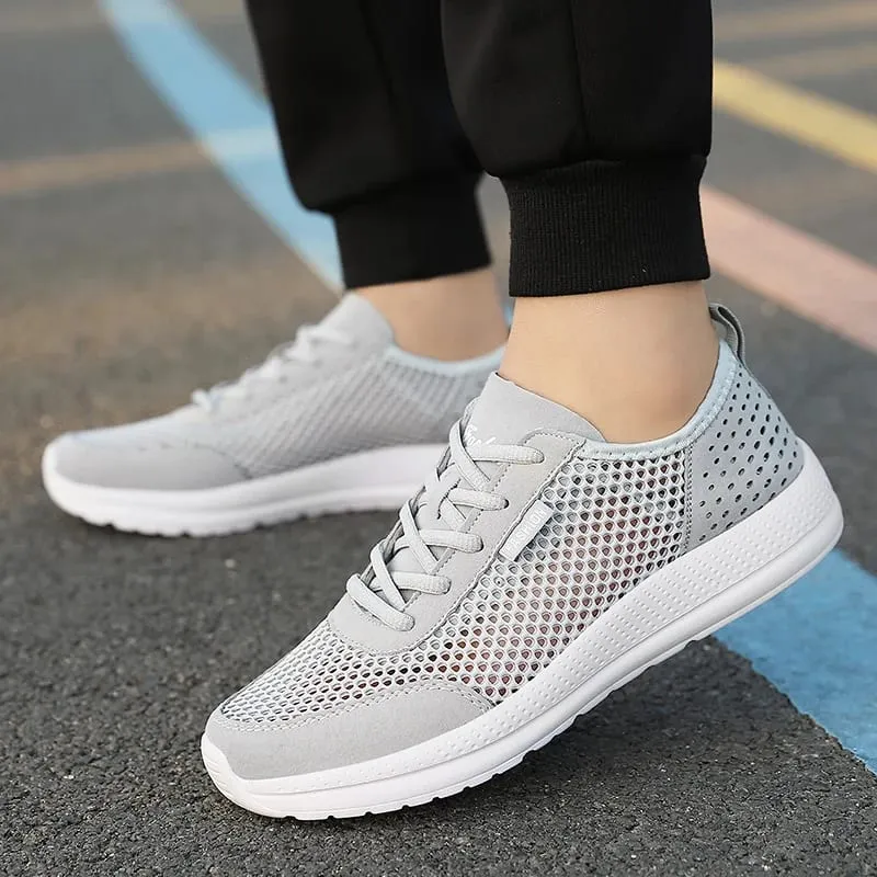 Fashion Men's Sneakers Lightweight Breathable Air Mesh Casual Running Shoes Non Slip Comfortable Slip on Sneakers for Men Tenis