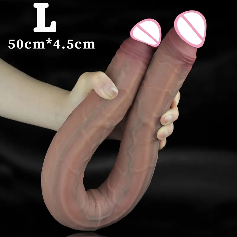 Silicone Double Ended Dildos Super Long Penis Vaginal G-spot Massage Orgasm Lesbian Masturbator anal plug Butt Plug Sex Toys