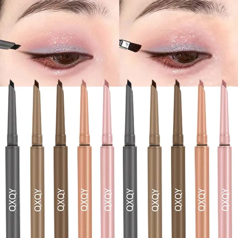 1 Pcs Double Head Easy To Color Gel Eyeliner Smooth and Waterproof Sweat Proof Dark Brown Lying Silkworm Outline Eyes Cosmetics